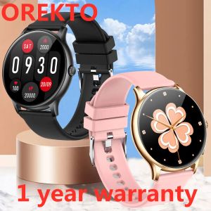 Montres Orekto New Smart Watch 2022 Bluetooth appelle les regards Men Adultes Femmes Fitness Bracelet Custom Watch Face Round Dial Smartwatch