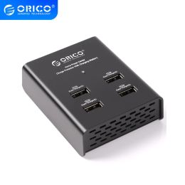 Horloges orico 4 poort USB -lader met stroomadapter Home Power Center Surge Protector met oplaadstation voor telefoontablet Smart Watch