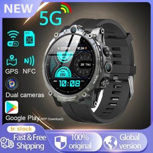 Montres 5G Smartwatch Sim Call HD Dual Camera 1.6 pouces GPS Navigation cardiaque Blood Oxygène Surveillance Face Smart Watch Smart