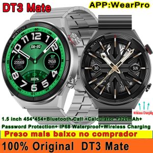 Montres Original DT3 Mate montre intelligente hommes Bluetooth appel NFC Bluetooth appel Assistant vocal IP68 étanche sans fil Charing Smartwatch