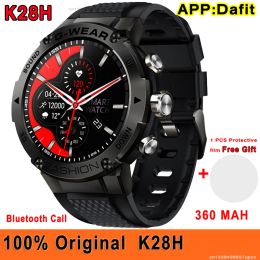 Regardez les montres K28H Smart Watch Dial Bluetooth appelez la pression artérielle Oxygène Telle Carelle Monice Musique Caméra Sports Sports Sports Smart