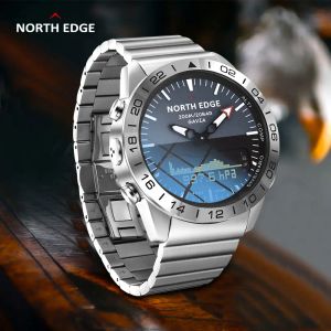Montres Original North Edge Gavia 2 Business Smart Watch Luxury Full Steel Altimeter Compass Sport Digital Imperproof Smartwatch Apache