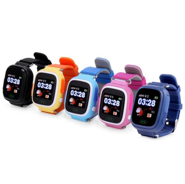 Montres Original Q90 intelligent enfants GPS téléphone montre enfants WIFI bracelet 1.22 pouces couleur écran tactile montre intelligente bébé