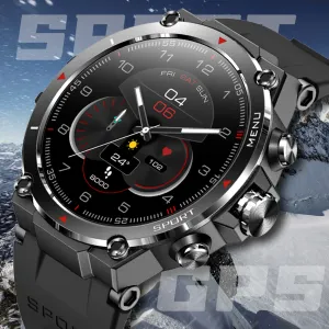 Horloges outdoor gps smart horloge mannen amoled hd display 24 uur gezondheid monitoring lange batterijduur 5 atm waterdichte smartwatch voor xiaomi