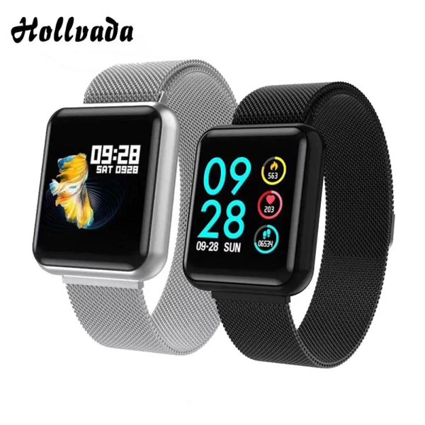 Montres P68 Smart Watch Wristbbbang Men les femmes Sportez plus de montée sur la surveillance de la surveillance du moniteur de fréquence cardiaque IP68 Smartwatch imperméable IP68