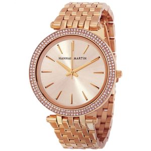 Regches en rose Gold Diamond Business Fashion Fashion Imperproofing Quartz Women Wrist Wristcs