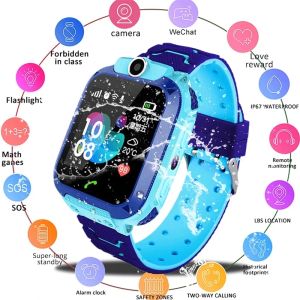 Bekijkt Q12 Children's Smart Watch Boys Girls Gift Smartwatch met Sim Card Camera Children's Smart Watch SOS Telefoon Watch IP67