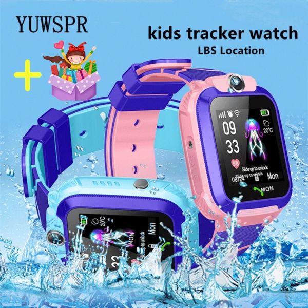 Relojes Q12 seguimiento para niños Smart Watch LBS Ubicación Multifunción Cámara de observación de pulsera Implaz de agua Baby 2G Sim Reloj Regalo