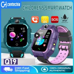 Montres Q19 Children Smart Watch Smart SOS Phone Watch Smartwatch Camera avec une carte SIM 2G Photo Ip67 Gift Kids IP67 pour iOS Android