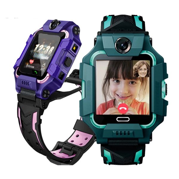 montres Q19 enfants montre intelligente LBS Position bébé montre intelligente double caméra SOS téléphone montre voix Chat GPS Smartwatch montre pour enfants cadeau