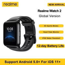 Regarde Realme Watch 2 1,4 '' Band Smart Band 90 Modes de sport 12day Life de batterie Oxygène Blood Heart Cate Monitor IP68 Smartwatchs