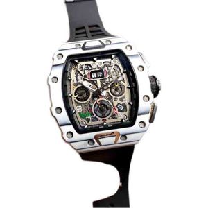 Horloges rms11 Richamill polshorloge luxe ontwerper witte koolstofvezel heren automatisch mechanisch horloge multifunctionele tape mode lichtgevend waterdicht