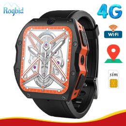 Montres Rogbid Model X 4G Android Smart Watch Men 4G LTE 5.0MP 13.0MP Double caméras 4 Go RAM 128 Go ROM Quad Core Smartwatch WiFi GPS Watch