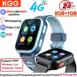 Bekijkt ROM 8GB 4G Kids Smart Watch GPS WiFi Positie Video Call Telefoon Sound opname Kinderen Smartwatch Call Back Monitor Alarm Clock