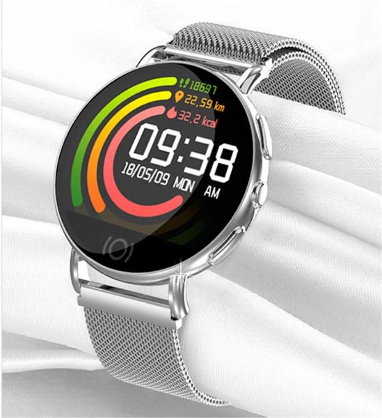 Montres rondes montre intelligente hommes femmes écran tactile fréquence cardiaque sang oxygène Bluetooth Bracelet horloge Fitness Smartwatch pour Android IOS