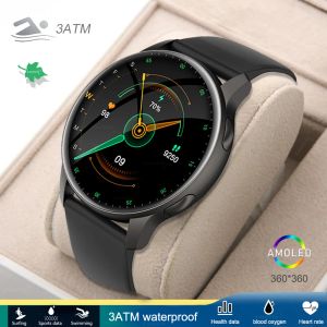 Regarde sacosding smart watch woard women health cardiot shate monitys sport watchs 3atm imperroproping horloges dames smartwatch hommes pour Android iOS