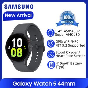 Montres Samsung Galaxy Watch 5 44mm Smartwatch 1.4 '' Super AMOLED Blood Oxygène Capteur de fréquence cardiaque montre 410mAh Batterie GPS WiFi