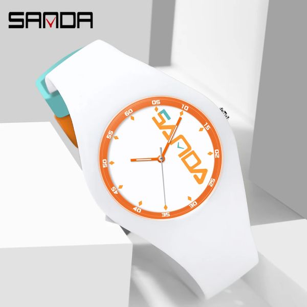 Relojes Sanda New Fashion Fashion Men's Ratches Simple casual Style Man Imploud Wrist Watch For Men Women Boy Clock Relogio Masculino