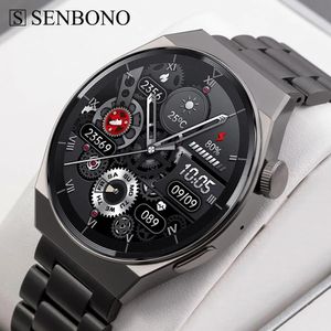 Relojes de Senbono 390*390 HD Pantalla Smart Men Bluetooth Dial Dial Llamada Custom Watch Face Face Sports Smartwatch Women for Huawei Xiaomi Watch