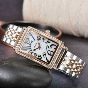 Montres Simple Fashion Ladies Vintage Square Steel Band Watch 220819