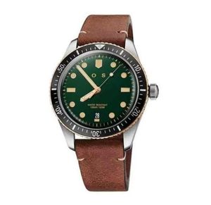 Horloges Eenvoudig stijl luxe merk voor mannen date analoge stalen wijzerplaat lederen band zwart groen waterdicht