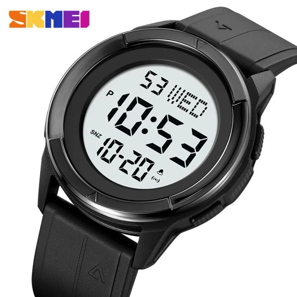 Relojes Skmei 2047 Mens Electronic Sports Watches Casual Chrono Countdown Digital Digital Waterproof Wallwatch Reloj digital Montre Homme