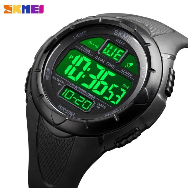 Relojes Skmei, relojes digitales deportivos a la moda, reloj militar resistente al agua, relojes de pulsera electrónicos multifuncionales, reloj Masculino