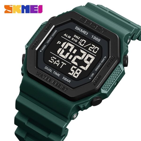 Montres Skmei mode Sport montre pour homme étanche compte à rebours montres numériques marque originale Date semaine électronique mouvement horloge