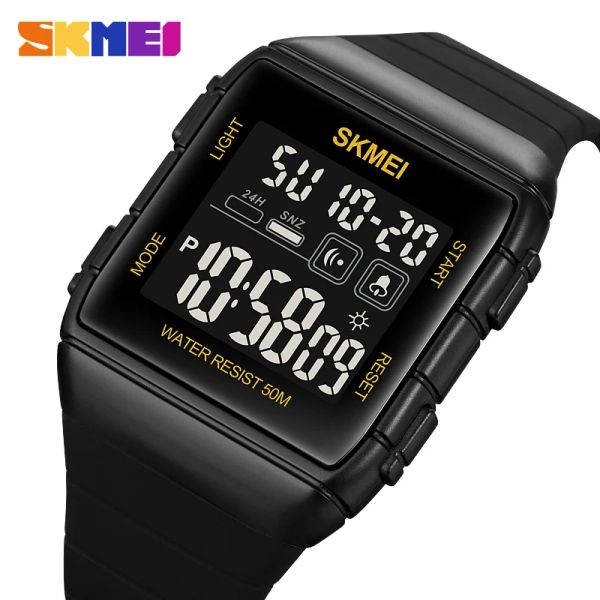 Relojes Skmei Sport Reloj digital Hombres Moda Simple Impermeable Cronógrafo Cuenta regresiva Led Reloj de pulsera militar Relogio masculino1960