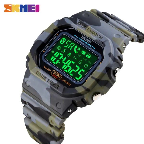 Relojes SKMEI Top Brand Smartwatch Hombres Relojes Electrónicos Podómetro Calorie Tracker Para Huawei Iphone reloj inteligente Sport 1629