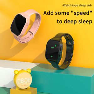 Montre les montres Sleep Aid Watch Microcourrent Pulse Sleeping Antianxiété Insomnia Hypnosis Dispositif Détente Pression de massage à la main Pression apaisante