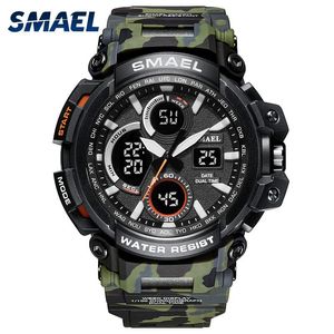 Montres Smael Sport Montre imperméable Men Watch LED Digital Watch Military Male Male Horloge Relogio Masculino Erkek Kol Saati 1708B Men Watch