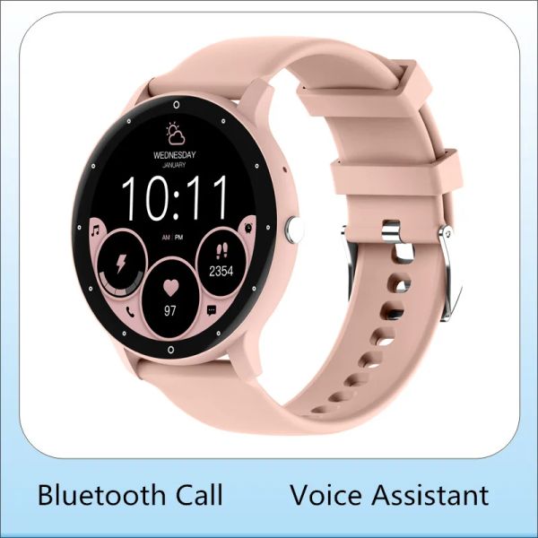 Relojes Smart Watch Bluetooth llamado a las mujeres Asistente de voz del aliento Entrenamiento de aliento bricolaje Presión arterial Soporte coreano Soporte 2023