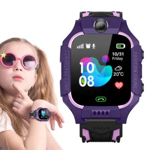 Regarde Smart Watch pour les enfants hd tactile écran caméra lbs gamins montres téléphoniques appelant la messagerie texte lbs watch for boys girls anniversaire