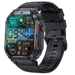 Regardez Smart Watch K57 Pro Men 1.96 pouces 400mAh moniteur de fréquence cardiaque oxygène IP68 Timer extérieur imperméable Sport météo Sport Smartwatch