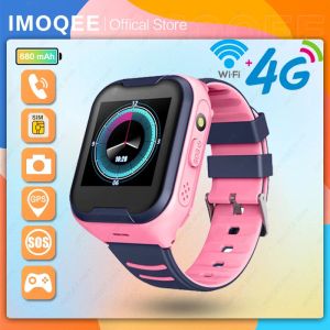 Regarde Smart Watch Kids A36E GPS 4G WiFi IP67 Élèves d'enfants imperméables Smartwatch Call Monitor Talleer Location Téléphone Watch