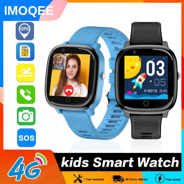 Montres montre intelligente enfants GPS 4G HW116 Wifi Tracker étanche Smartwatch appel vidéo téléphone montre rappel moniteur pour Android ios