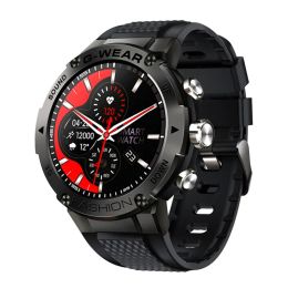 Regardez Smart Watch Men K28H Bluetooth appelez le 360mAh Big Battery Faces personnalisées Musique moniteur de fréquence cardiaque sport Smartwatch