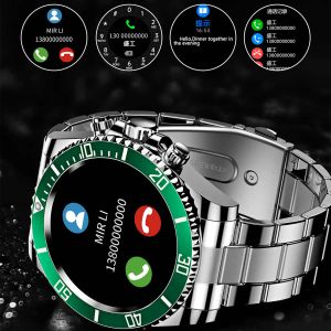 Montres Smart Watch Men Multifonction Smartwatch 2022 Fitness Sports Sports Imperping Watches AW12 acier horloge de poignet Bluetooth Connectez-vous