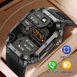 Regardez Smart Watch Men Sports Bluetooth Call Smartwatch Strong Battery Life 100+ Modes d'exercice IP68 IP68 Fitness imperméable.