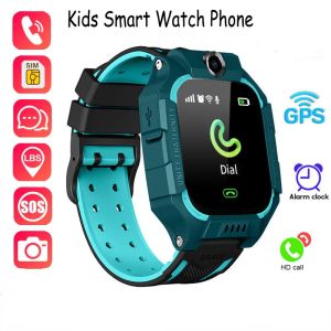 Regardez Smart Watch Student Kids GPS GPS HD CALN Message Smartwatch imperméable pour les enfants Télécommande Photo Male
