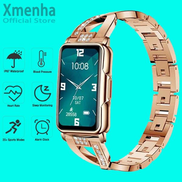 Reloj Smart Watch con banda de acero para femeninas Monitor de sueño Sleep Pedómetros Fitness Tracker Improifer Waterwatch Android IOS