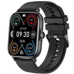 Regardez Smart Watch Women Men Smartwatch Bluetooth Dial Réponse APPEL CALD CARREC SPORT FITNEST FATY IMPHERPOR INFORMATION REMINIER