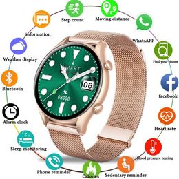 Montres Montre intelligente femmes soutien hébreu plein écran tactile sport Fitness montre IP67 étanche Bluetooth hommes Smartwatch pour Android IOS