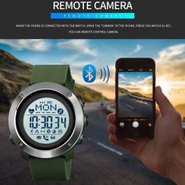 Relojes Reloj inteligente para hombre Reloj deportivo Reloj inteligente resistente al agua para Android Wear Android OS IOS Bluetooth Brújula reloj inteligente SKMEI 2019