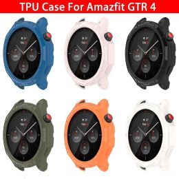 Relojes Case protector de pantalla de caparazón para el borde suave para Amazfit GTR 4 Accesorios para el marco de parachoques protectores Smart Watch Watch