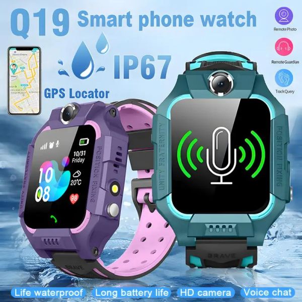 Montres SOS Phone Watch SmartWatch pour les enfants SOS Fonction SIM FIABLE SIM CARDE GAGNER KIDS Gift Innovative Cadeau parfait pour les enfants tendances