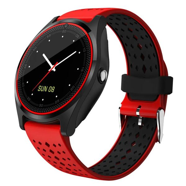 Reloj Sovo SG08 V9 Smart Watch con cámara Bluetooth Smartwatch Sim Wristwatch para dispositivos portátiles de teléfono Android PK DZ09 A1 GT08