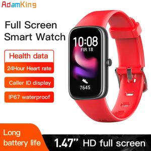 Horloges Sport Smart Band Horloge Hartslagmeter Volledig touchscreen Waterdichte smartwatch voor heren Dames PK Xiaomi Mi band 6 Voor Miband 6
