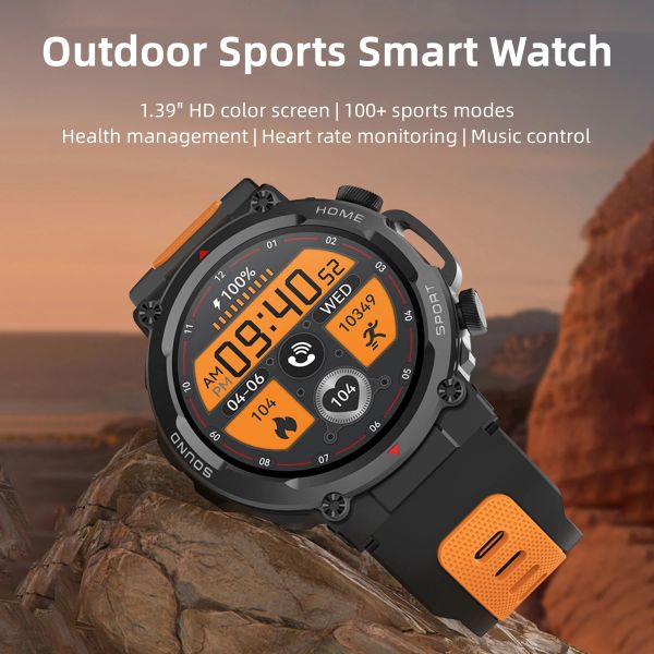 Relojes Sports Smart Watch Men Fitness Smart Bracelet Bluetooth llamado IP67 Mensaje inteligente impermeable Recordatorio de la batería larga